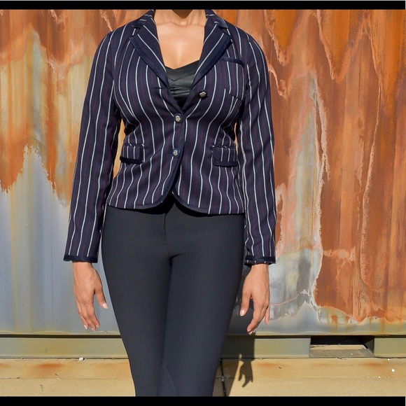 Forever 21 striped blazer Sz small - Picture 4 of 7